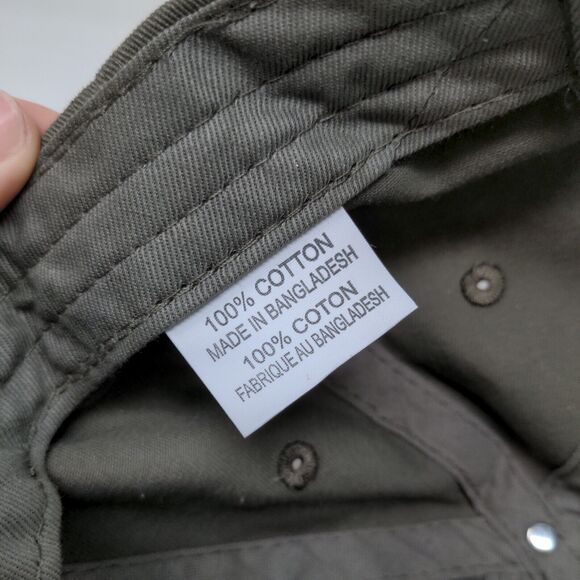 Unbranded Men's Slideback Hat Gray Beige 100% Cotton Embroidered Wine Logo - Picture 7 of 7